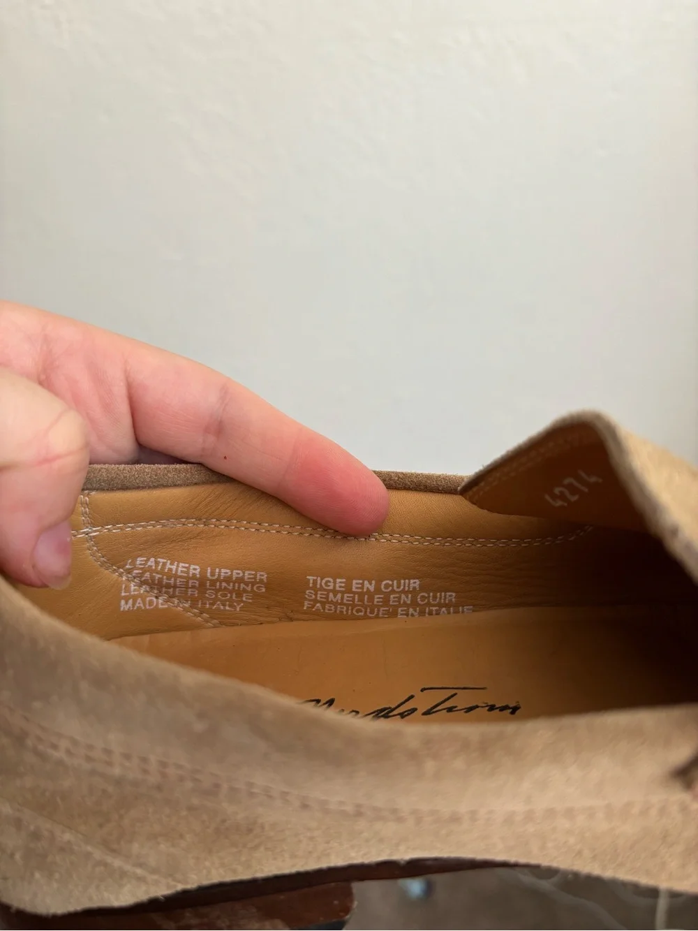 John W. Nordstrom Taupe Suede Penny Loafers